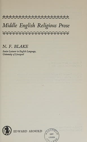 Tapa de Middle English religious prose
