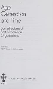 Tapa de Age, generation and time