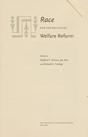 Tapa de Race and the politics of welfare reform