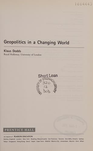 Tapa de Geopolitics in a changing world