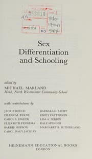 Tapa de Sex differentiation and schooling