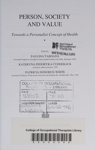 Tapa de Person, society, and value