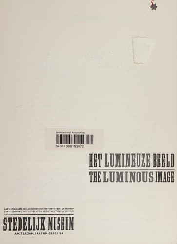 Tapa de Het Lumineuze beeld =