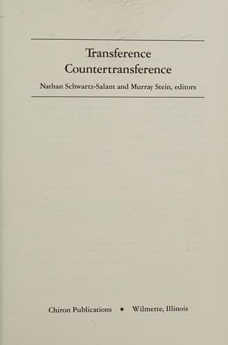 Tapa de Transference countertransference