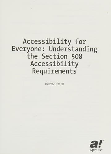 Tapa de Accessibility for everyone