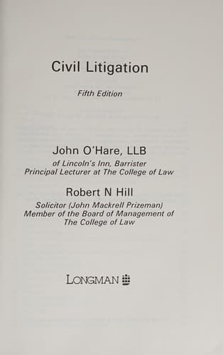 Tapa de Civil litigation