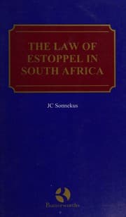 Tapa de The law of estoppel in South Africa