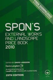 Tapa de Spon's External Works and Landscape Price Book 2010