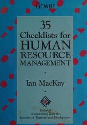 Tapa de 35 Checklists for Human Resource Management