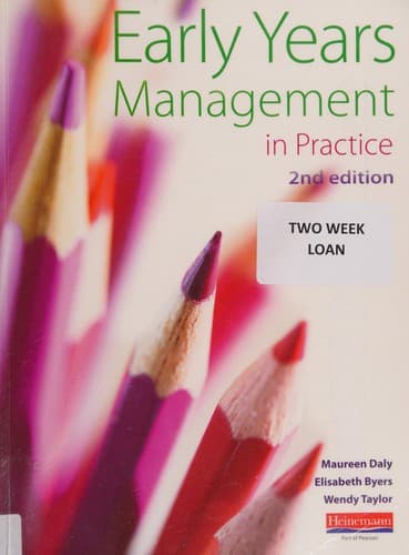 Tapa de Early Years Management in Practice,