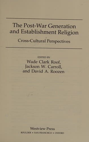Tapa de The post-war generation and establishment religion
