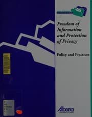 Tapa de Freedom of information and protection of privacy