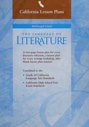 Tapa de The language of literature--Grade Ten--California Lesson Plans