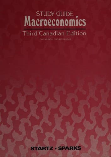 Tapa de Study Guide Macroeconomics -- Third Canadian Edition
