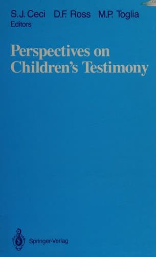 Tapa de Perspectives on children's testimony