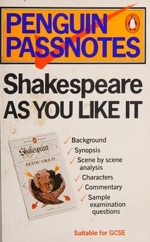 Tapa de Shakespeare's "As You Like It" (Passnotes)