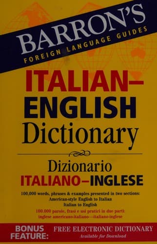 Tapa de Italian-English dictionary =