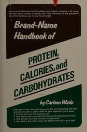 Tapa de Brand-name handbook of protein, calories, and carbohydrates