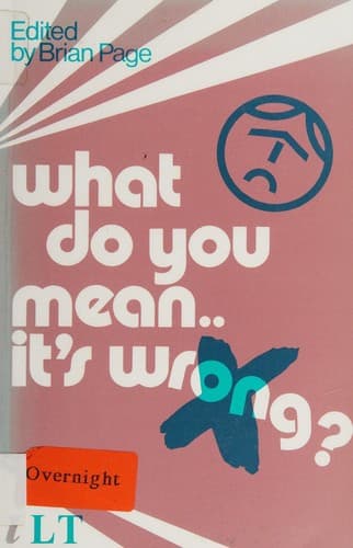 Tapa de What Do You Mean...it's Wrong?