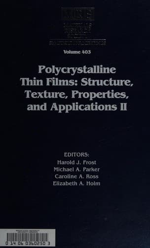 Tapa de Polycrystalline thin films