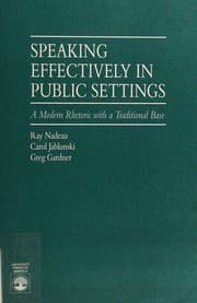 Tapa de Speaking effectively in public settings