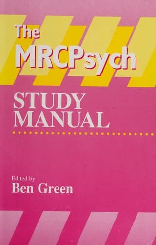 Tapa de The MRCPsych study manual
