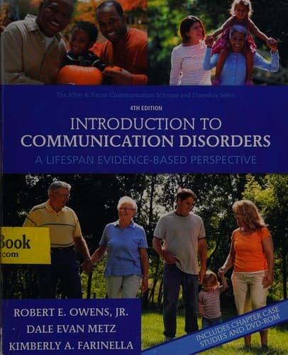 Tapa de Introduction to communication disorders