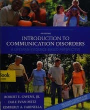 Tapa de Introduction to communication disorders