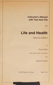 Tapa de Instructor's manual with Test item file for Life and health