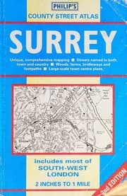 Tapa de Surrey, county street atlas