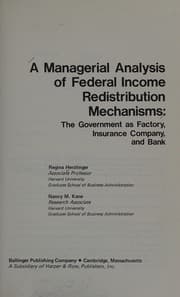 Tapa de A managerial analysis of Federal income redistribution mechanisms