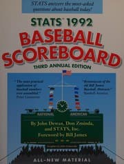 Tapa de Stats Baseball Scoreboard, 1992