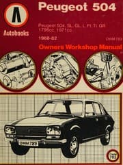 Tapa de Peugeot 504 1968-82 autobook ...