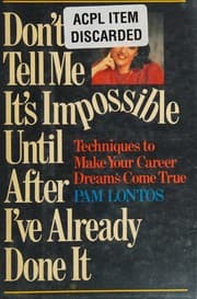 Tapa de Don't tell me it's impossible until after I've already done it