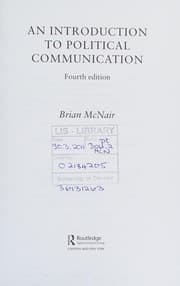 Tapa de An introduction to political communication