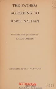 Tapa de The Fathers according to Rabbi Nathan