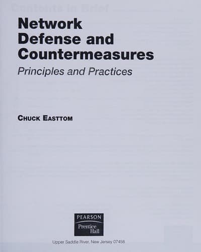 Tapa de Network defense and countermeasures