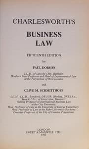 Tapa de Charlesworth's Business law