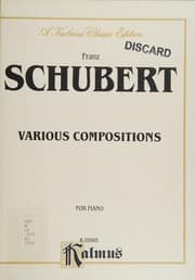 Tapa de Schubert Various Pieces
