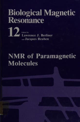 Tapa de Biological magnetic resonance