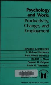 Tapa de Psychology and work