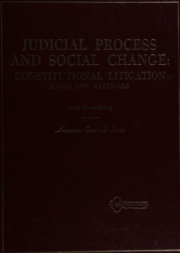 Tapa de Judicial Process and Social Change