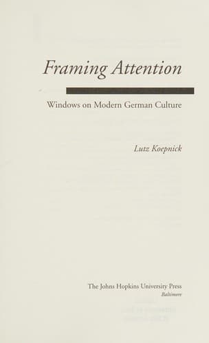 Tapa de Framing attention