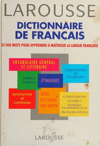 Tapa de Dictionnaire du français