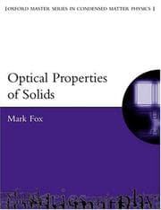 Tapa de Optical Properties of Solids (Oxford Master Series in Physics)