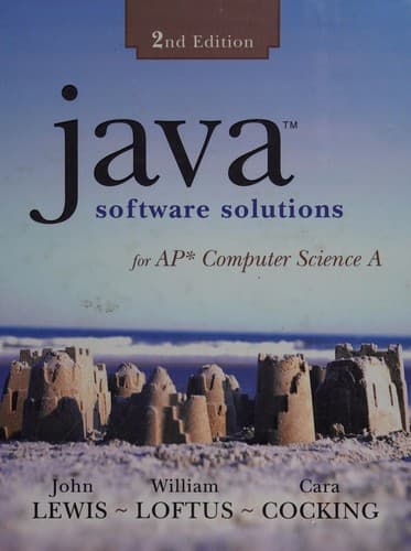 Tapa de Java software solutions for AP computer science A