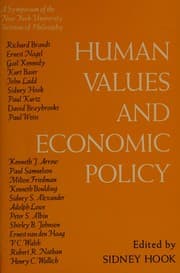 Tapa de Human Values and Economic Policy