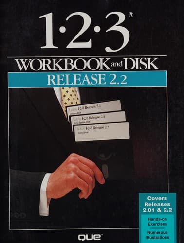 Tapa de 1-2-3 Release 2.2 workbook and disk