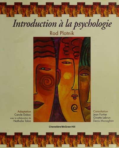 Tapa de Introduction à la psychologie