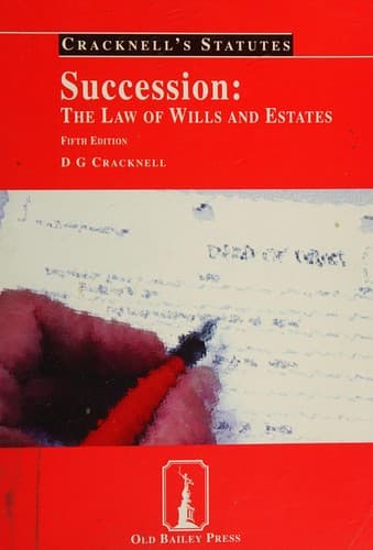 Tapa de Succession (Cracknell's Statutes)